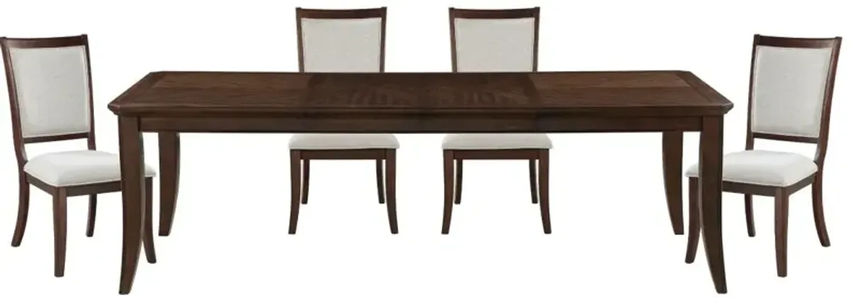Homelegance® Claymont 5-Piece Beige/Cherry Dining Set