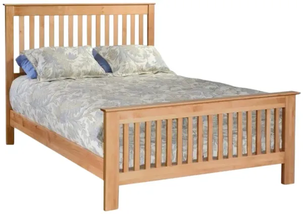 Archbold Furniture Shaker Natural King Slat Panel Bed