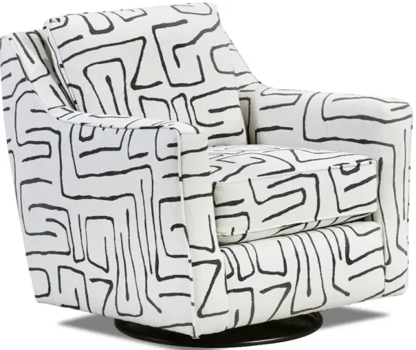 Fusion Furniture Durango Pewter Fossil Ebony Swivel Glider Chair