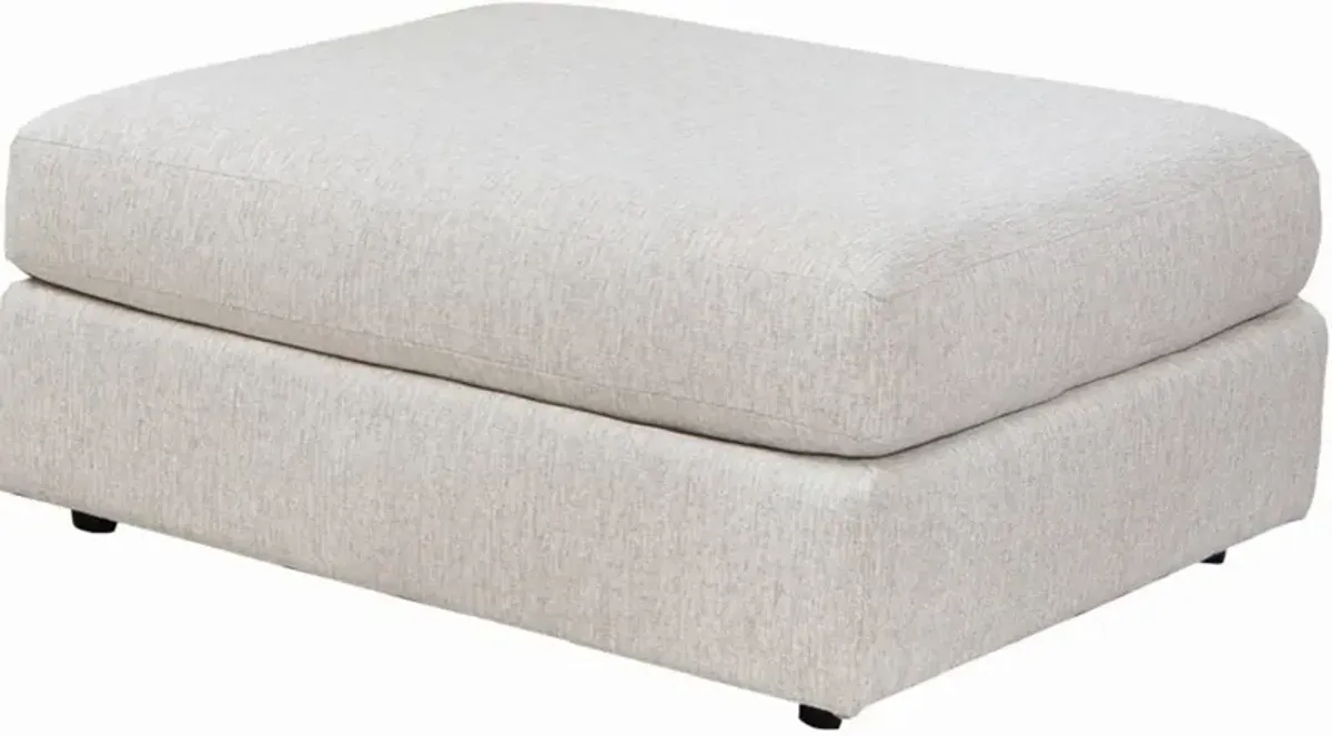 Fusion Furniture Luxe Living Durango Pewter Ottoman