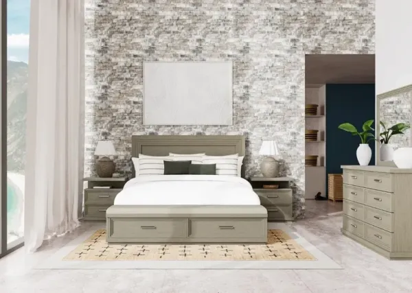 Riverside Furniture Cascade 3-Piece Dovetail Queen Storage Panel Bedroom Set