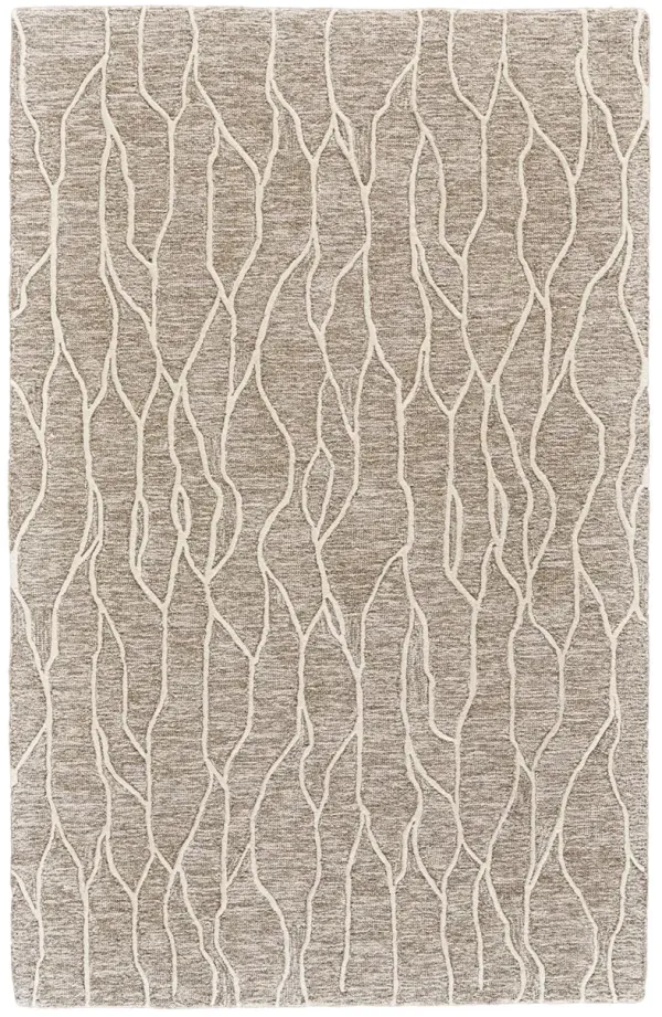 Feizy Enzo Ivory/Gray 5' x 8' Rug