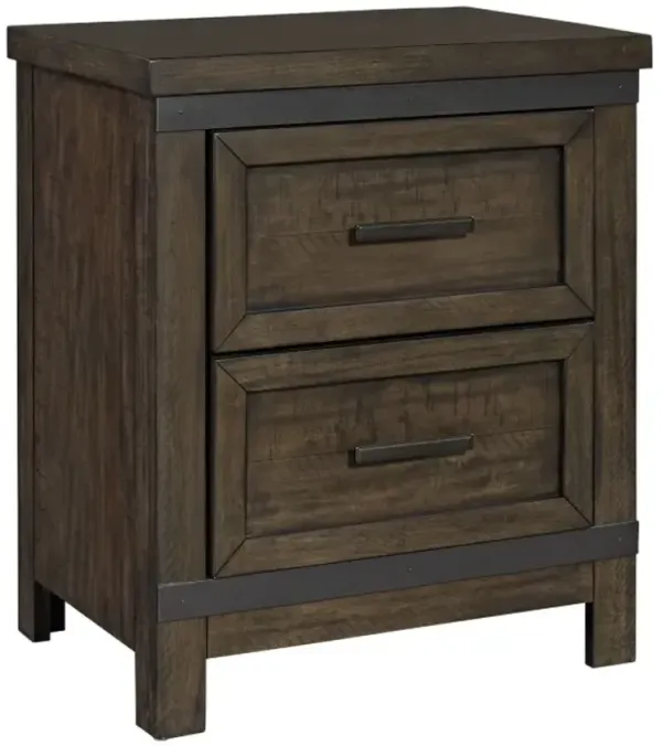 Liberty Furniture Thornwood Hills Rock Beaten Brown Youth Nightstand