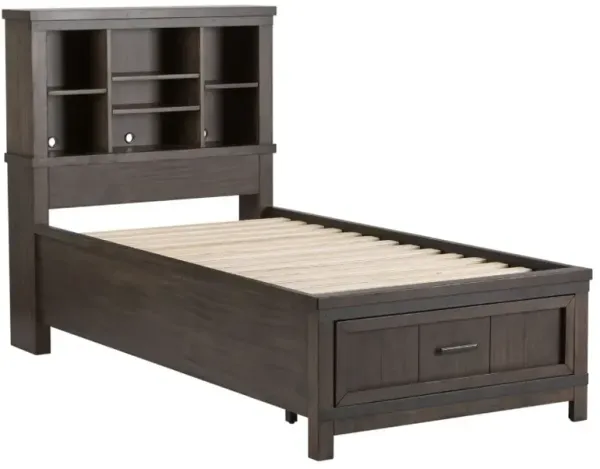 Liberty Furniture Thornwood Hills Rock Beaten Brown Full Youth Bookcase Bed