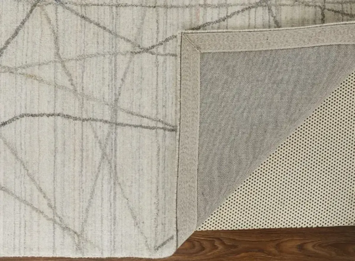 Feizy Whitton Ivory/Charcoal 5'x8' Area Rug