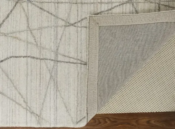 Feizy Whitton Ivory/Charcoal 5'x8' Area Rug
