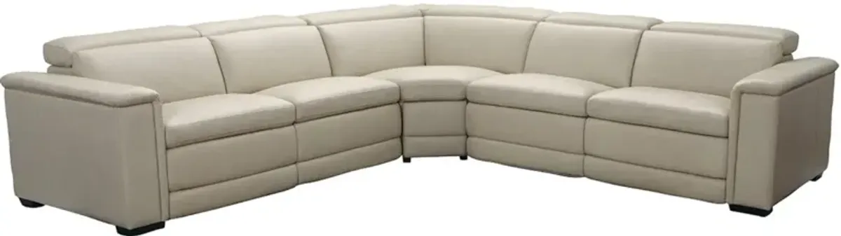 Bernhardt Lioni 3-Piece Mocha Power Reclining Sectional