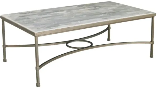 CTH Sherrill Occasional® Eclipse Gray Cocktail Table with Platinum Leaf Base
