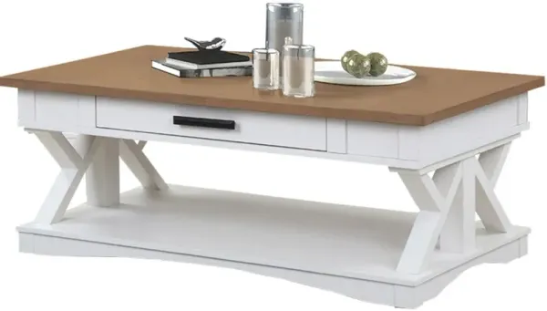 Parker House® Americana Modern Cotton Cocktail Table with Brown Top