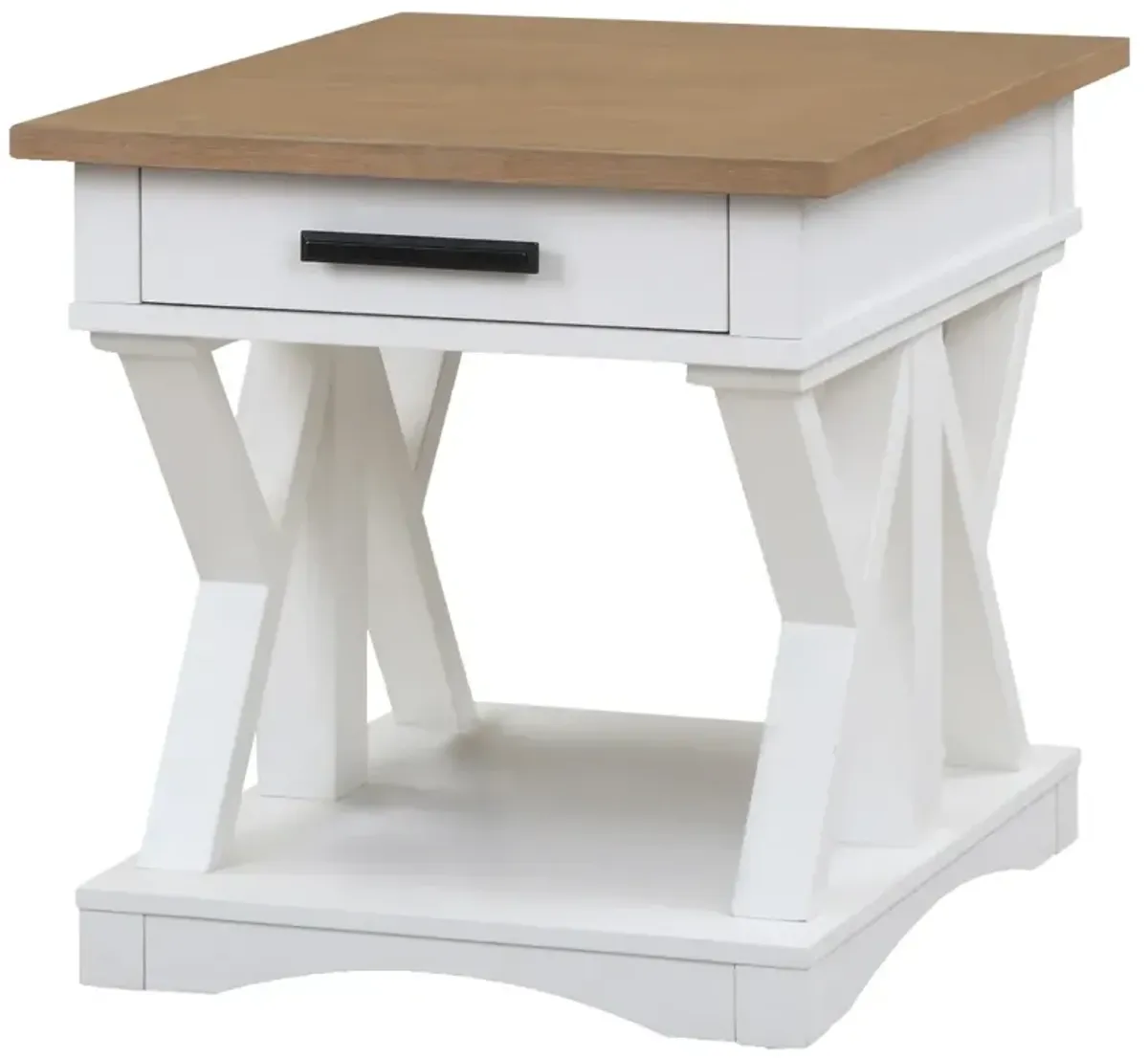 Parker House® Americana Modern Cotton End Table with Oak Top