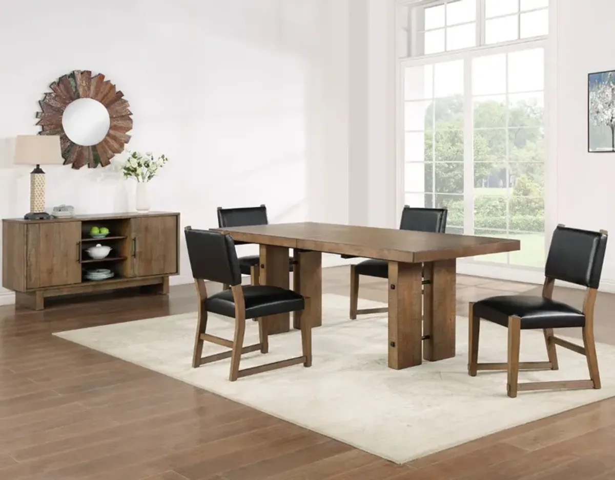 Steve Silver Co. Atmore 5-Piece Dark Driftwood Dining Set