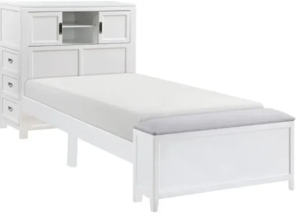 Homelegance® Sloane White Twin Bookcase Platform Bed