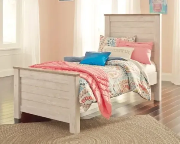 Signature Design by Ashley® Willowton Whitewash Youth Twin Panel Bed