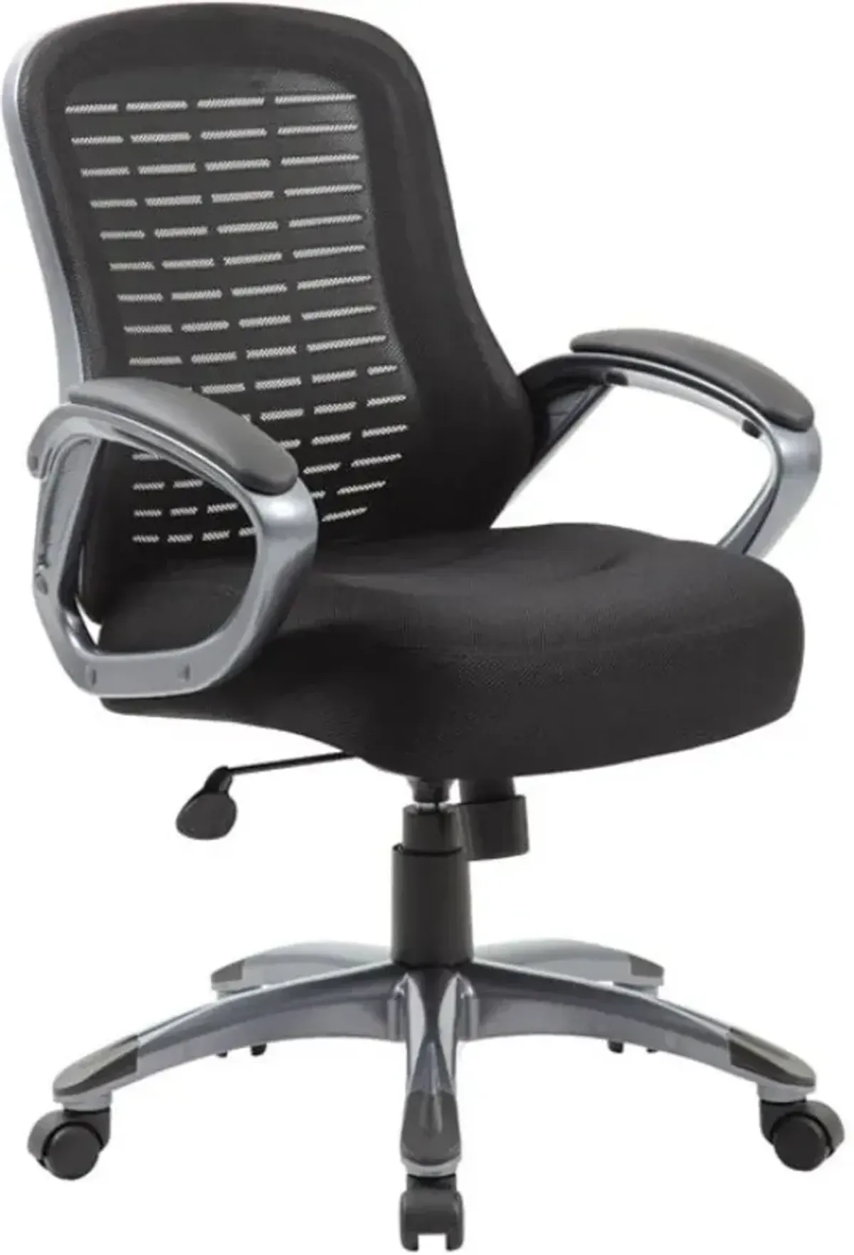 Presidential Seating Boss Black Ribbed High Back Mesh Chair
