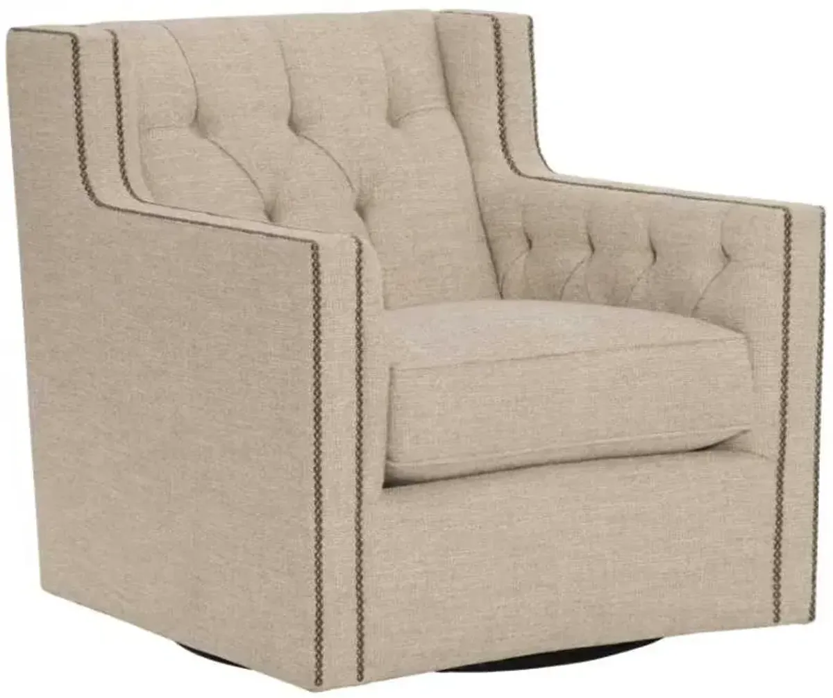 Bernhardt Candace Beige Swivel Accent Chair