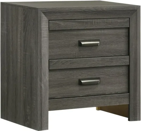 Crown Mark Valor Gray Nightstand