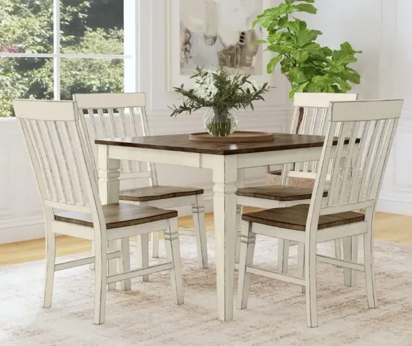 A-America® Beacon 5-Piece Peppercorn/Smoky White Dining Set
