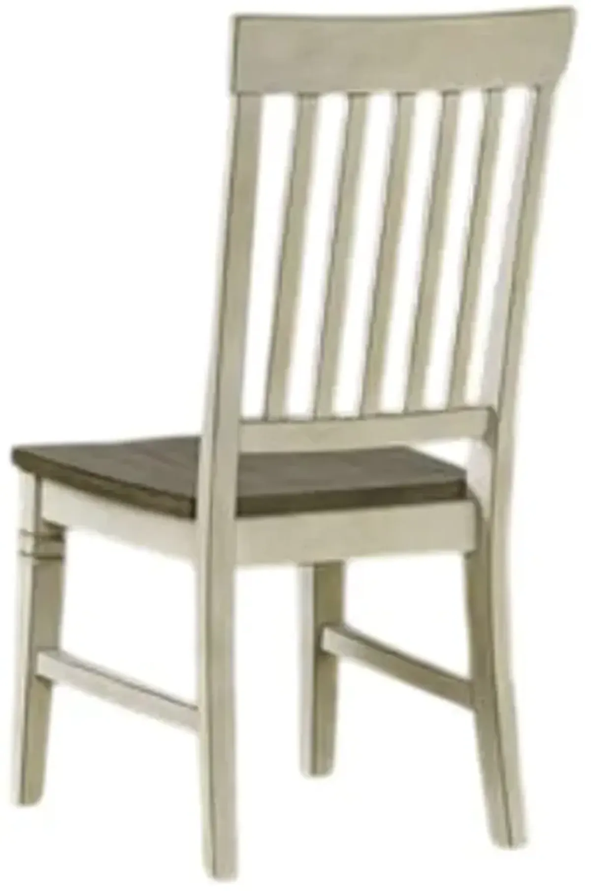 A-America® Beacon Peppercorn/Smoky White Slatback Dining Side Chair