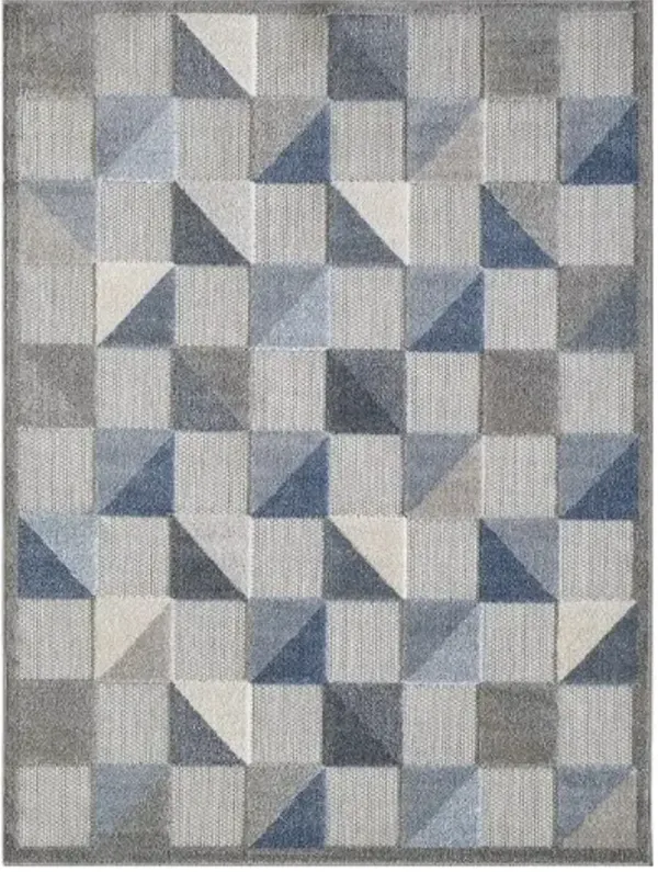 KAS Rugs Calla Blue Scope 5'x7' Area Rug