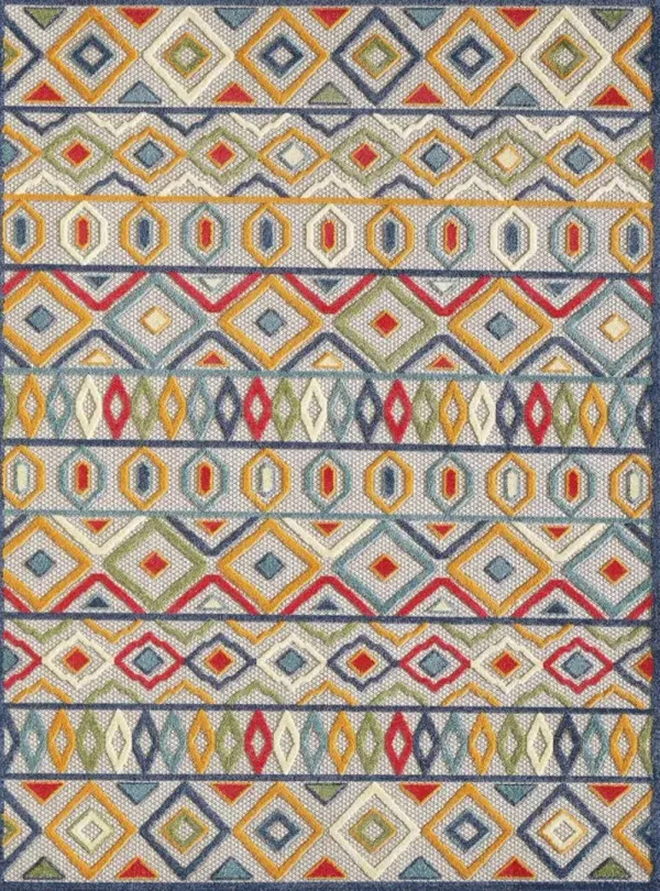 KAS Rugs Calla Ivory/Multi Aztec 8'x10' Area Rug