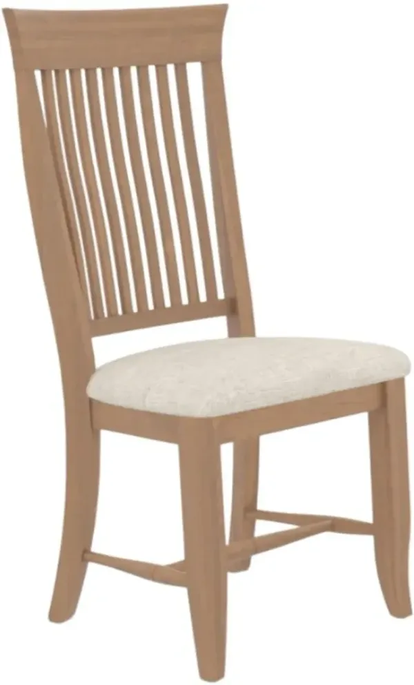 Canadel Core 6305 Pecan Washed Upholstered Dining Side Chair