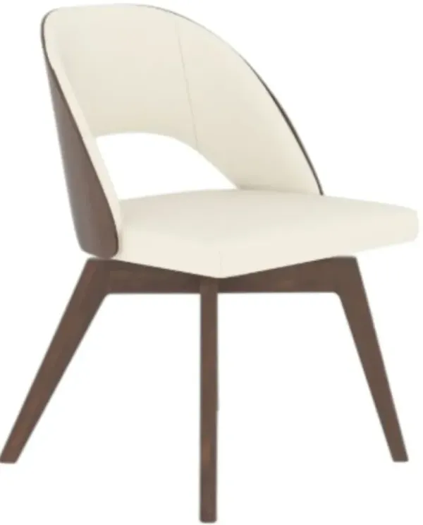 Canadel Downtown 5189 Spice Washed Upholstered Swivel Dining Side Chair