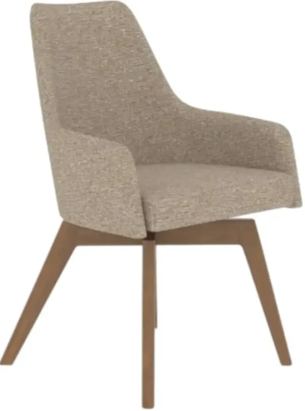 Canadel Downtown 5192 Oak Washed Upholstered Swivel Dining Arm Chair