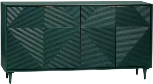 Crestview Collection Evergreen Green Four Door Sideboard