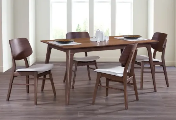 New Classic® Home Furnishings Oscar 5-Piece Natural Walnut Dining Set