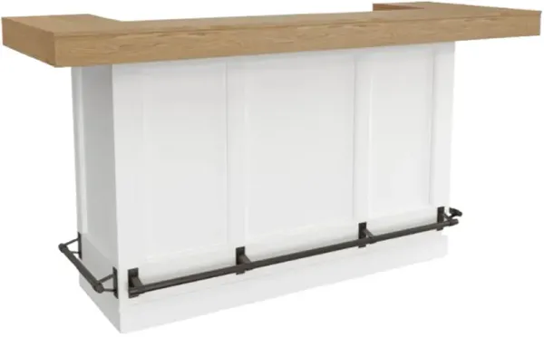 Americana Modern Weathered Natural Dining Bar with Cotton Base