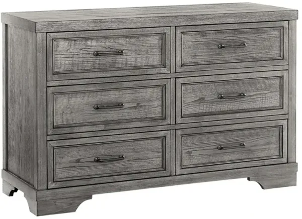 Westwood Design Foundry Brushed Pewter 6-Drawer Dresser