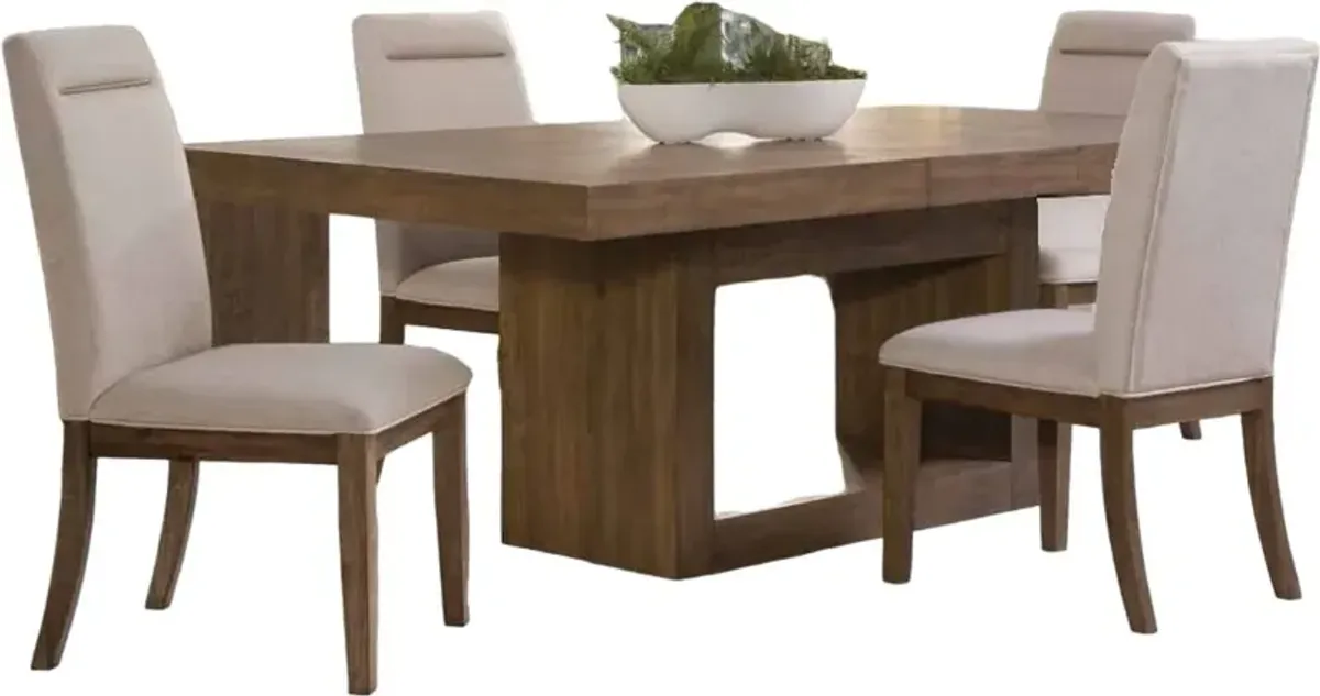 Steve Silver Co. Garland 5-Piece Beige/Toffee Dining Set