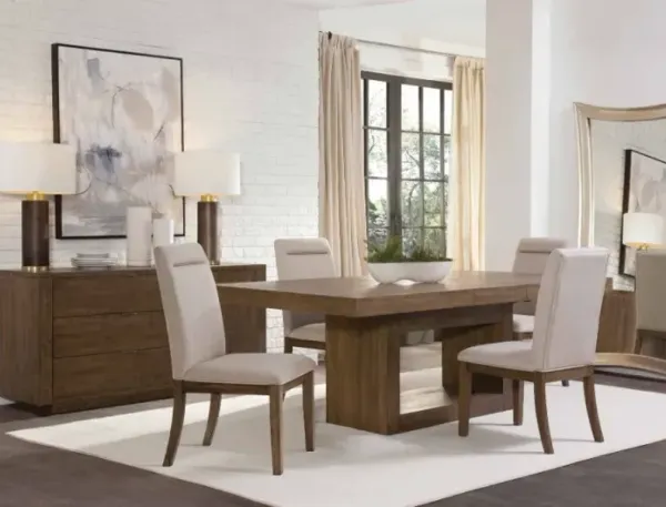 Steve Silver Co. Garland 5-Piece Beige/Toffee Dining Set