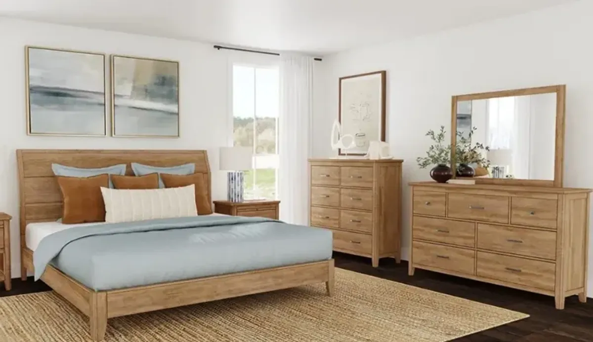 A-America® Geo Heights 3-Piece Butterscotch Queen Panel Bedroom Set