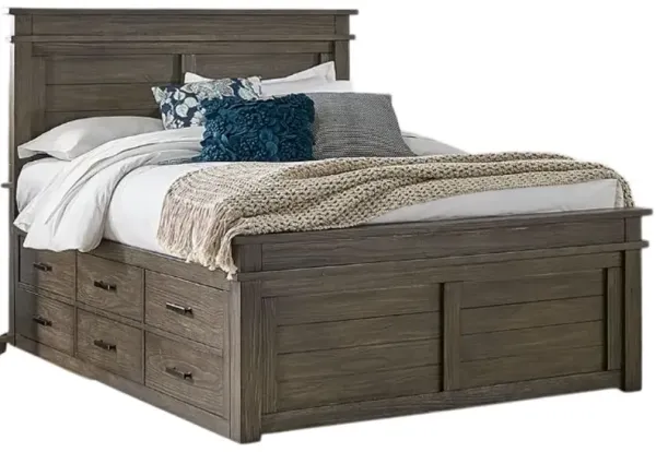 A-America® Glacier Point Graystone Queen Captain Panel Bed