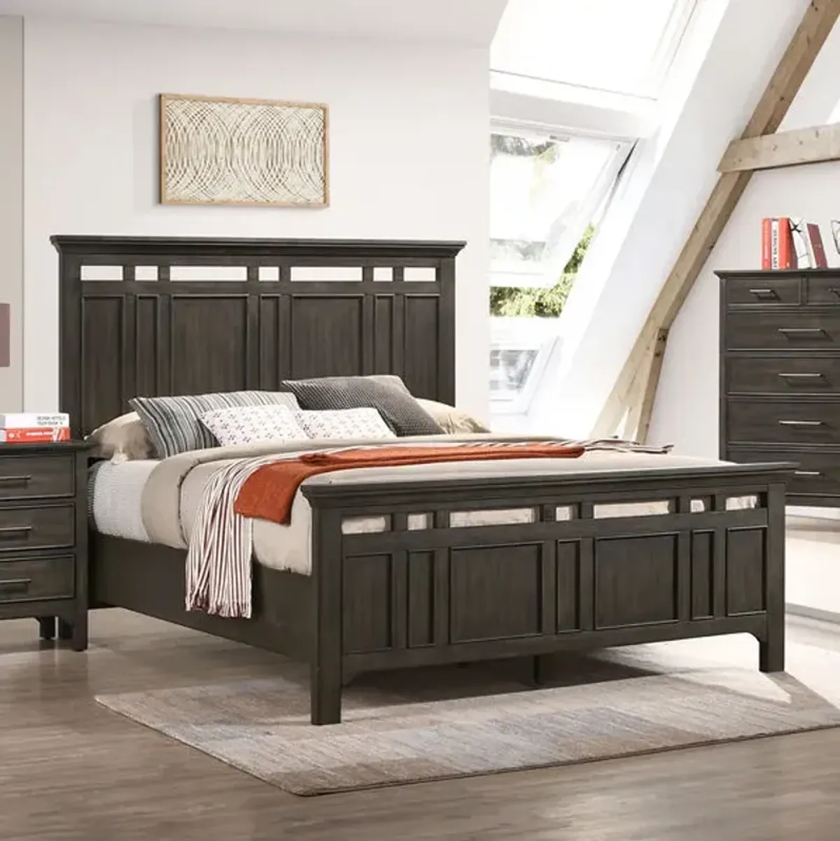 Intercon Hawthorne Burnished Clay King Panel Standard Bed