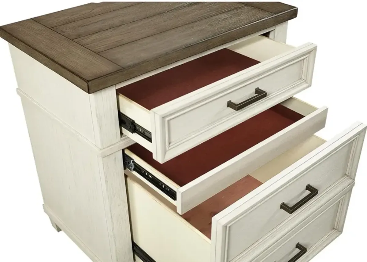 aspenhome® Caraway Aged Ivory 2-Drawer Nightstand