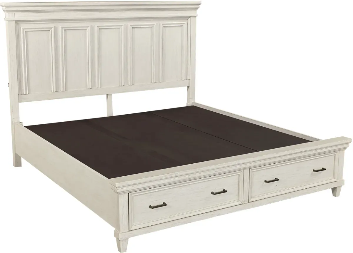 aspenhome® Caraway 3-Piece Aged Ivory Queen Storage Bedroom Set