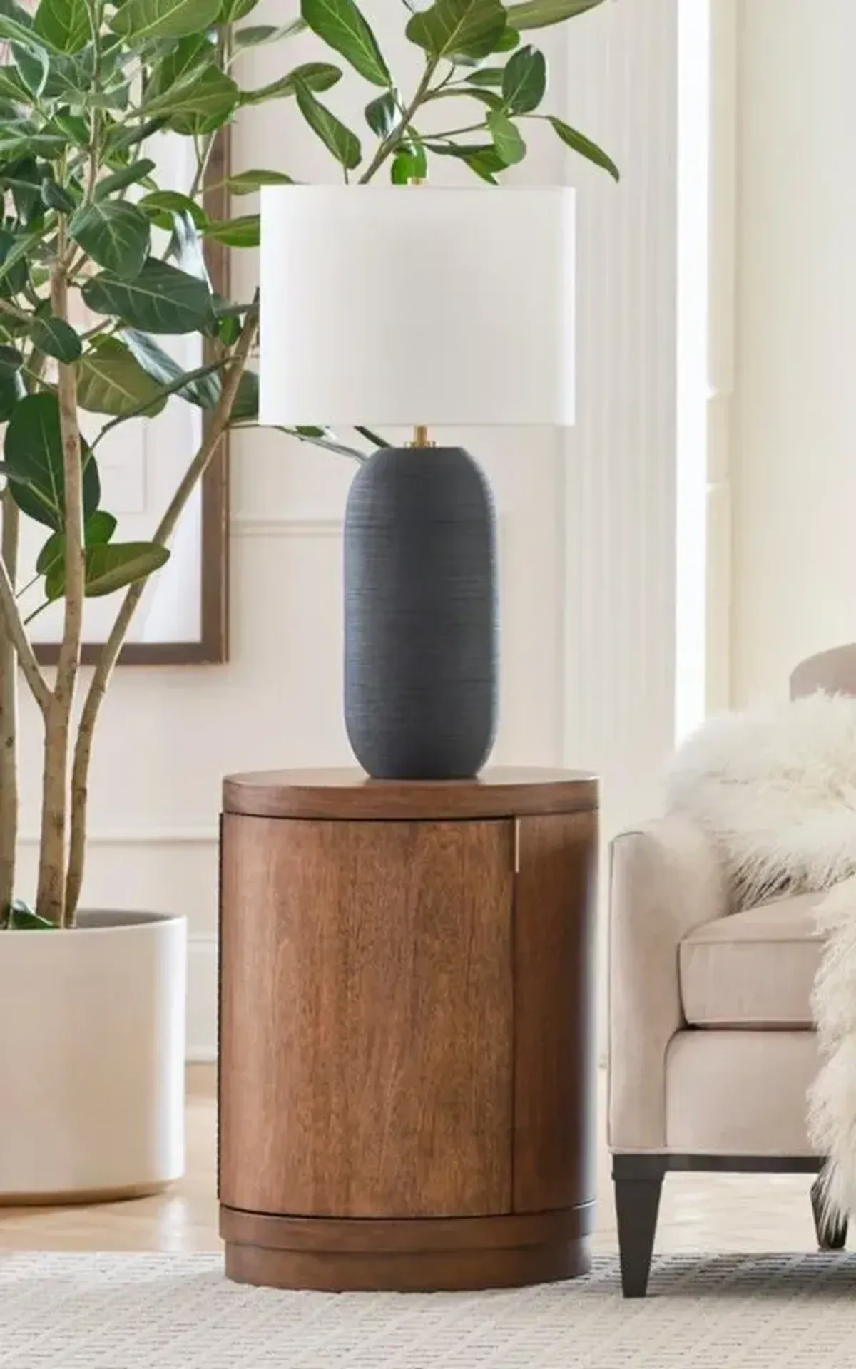 aspenhome® Caden Spiced Caramel Round Chairside Table