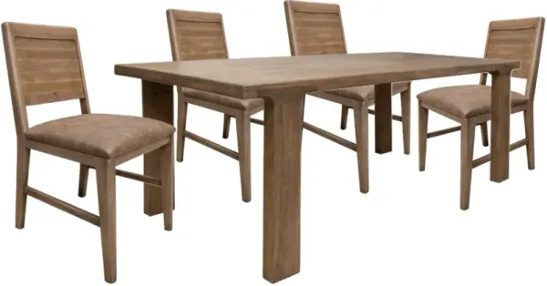 International Furniture Direct Mezquite 5-Piece Brown Dining Set