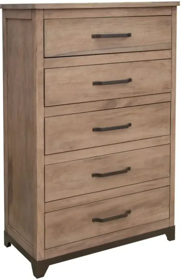 International Furniture Direct Natural Parota Brown Chest