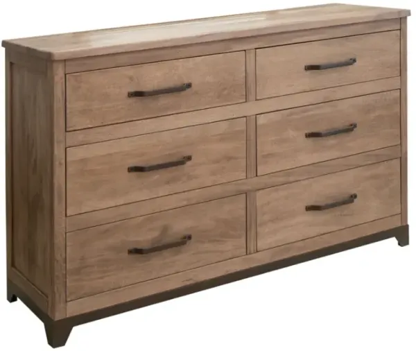 International Furniture Direct Natural Parota Brown Dresser