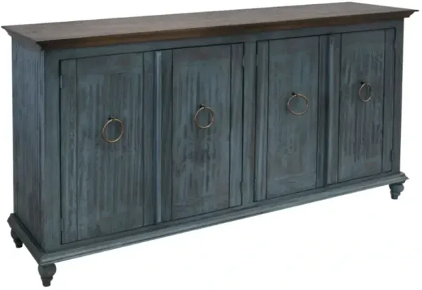 International Furniture Direct Capri Sky Blue Media Console