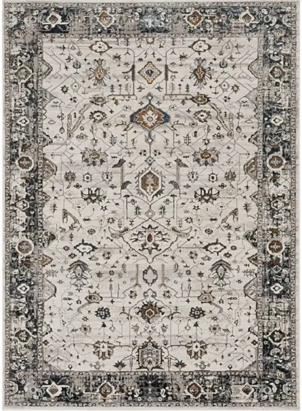 KAS Rugs Inspire Ivory/Gray Empera 5'x8' Area Rug