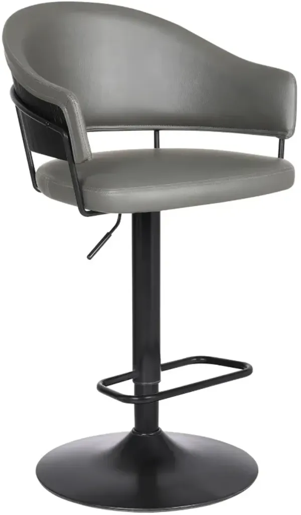 Armen Living Brody Black/Gray Swivel Bar Stool