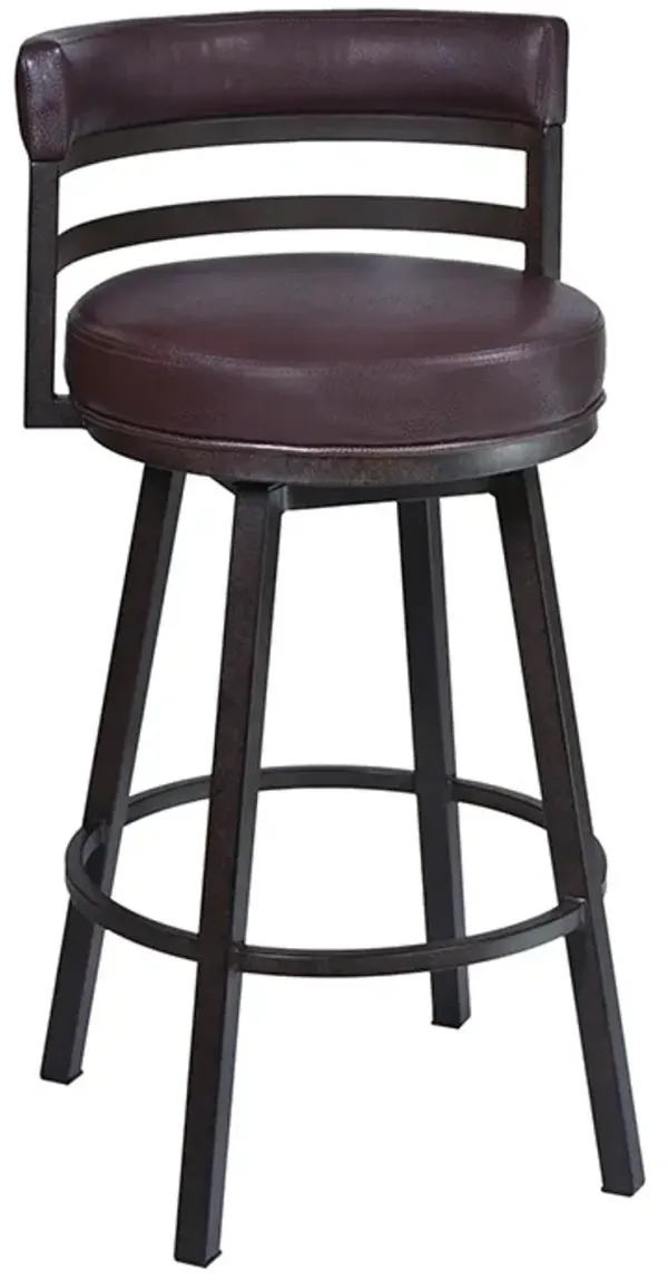 Armen Living Madrid Brown 30" Bar Stool