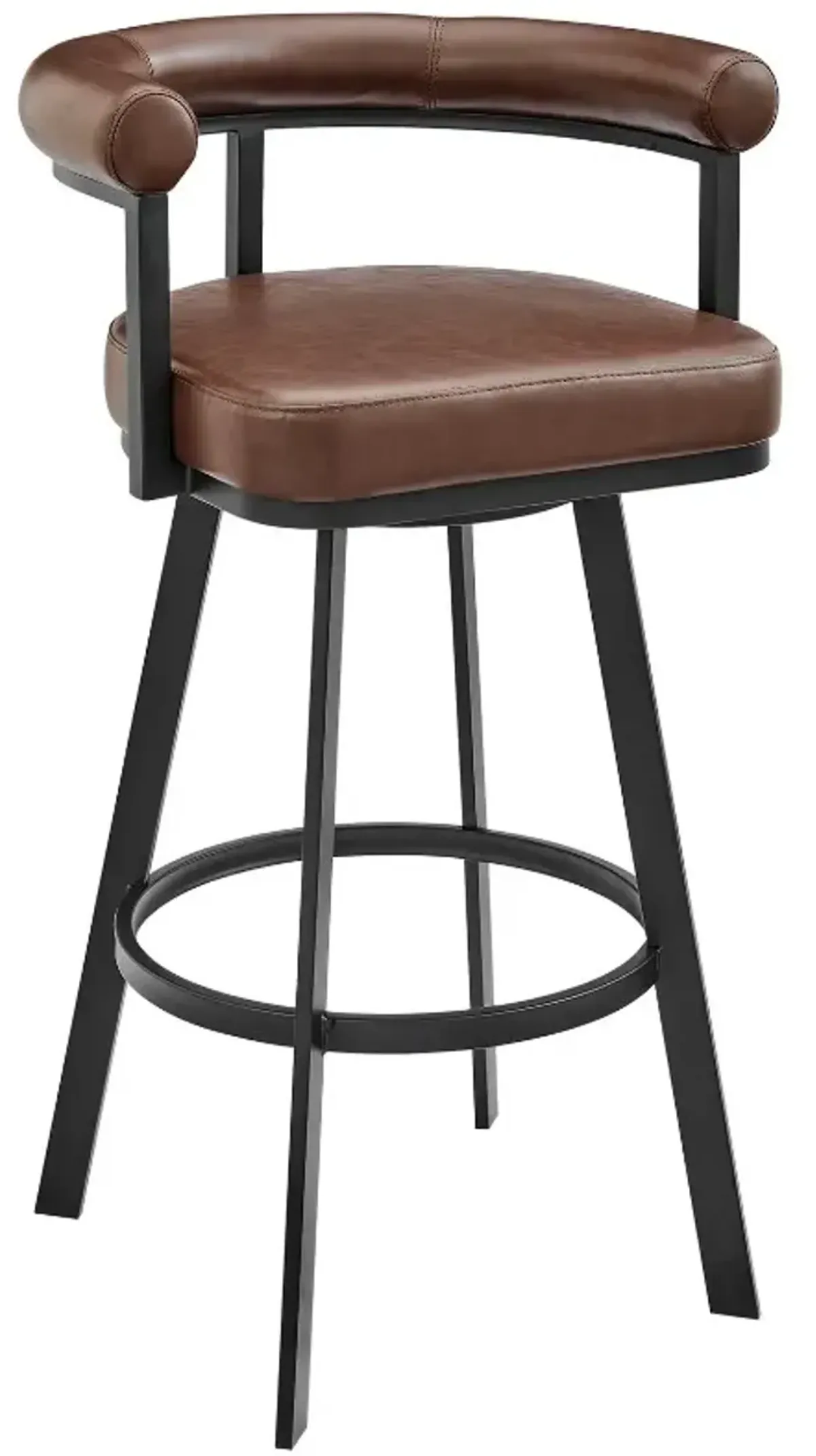 Armen Living Magnolia Black/Brown 30'' Barstool