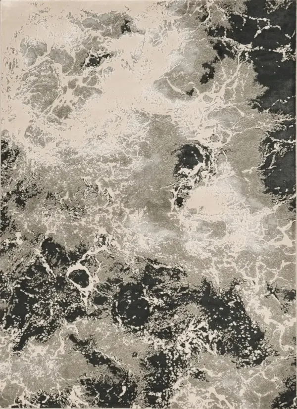 KAS Rugs Luna 7120 Silver Nightscape 8'x11'Area Rug