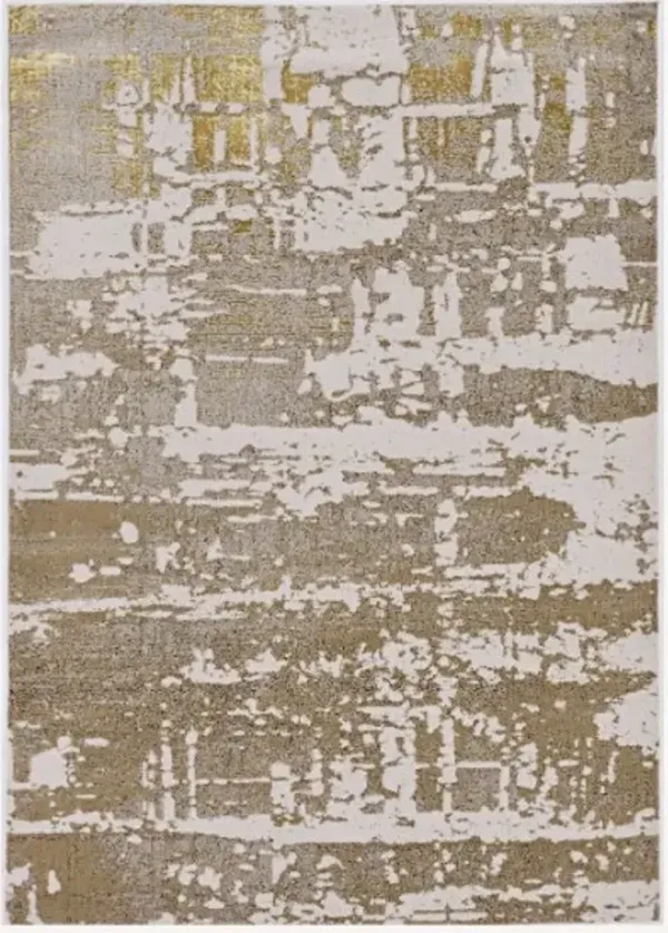 KAS Rugs Luna Ivory/Gold Escape 5'x8' Area Rug