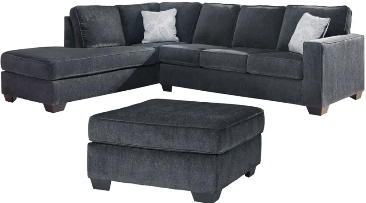 Signature Design by Ashley® Altari 2-Piece Slate Sectional with Ottoman